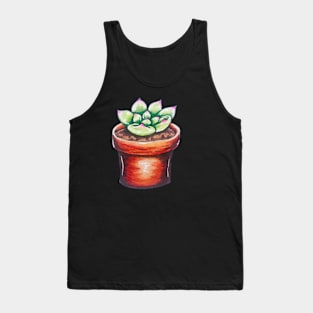 Cute Potted Succulent Tank Top